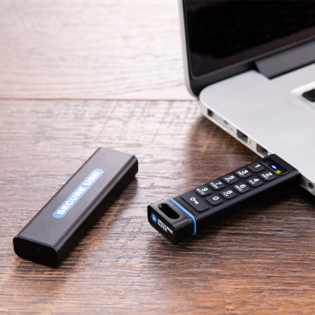 SecureUSB® KP 16GB Hardware-Encrypted USB Flash Drive with Keypad